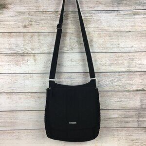 Vera Bradley Crossbody Messenger Quilted Microfiber Black Bag